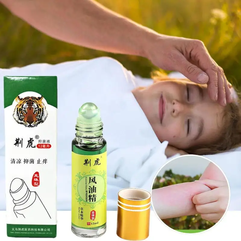 12 ml Mint Essentie Olie Roll-On Type Migraine Puur Natuurlijke Verfrissende Pepermuntolie Roll-on Voorgedraaide Natuurlijke Essentie Olie Blend