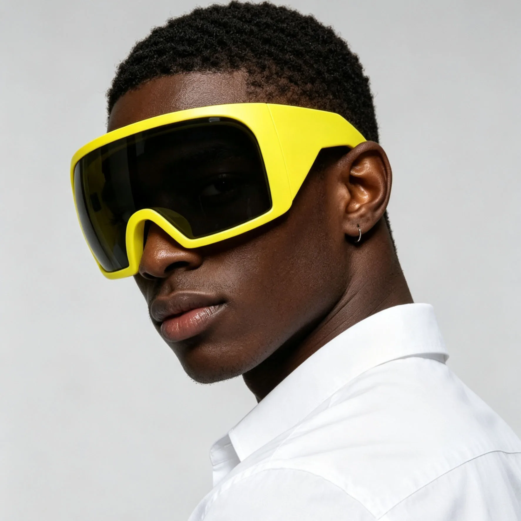 Y2K Big Frame Oversized Wrap Sunglasses Women For Men Vintage Flat Top Sun Glasses For Men Luxury Brand Designer Steampunk Shade