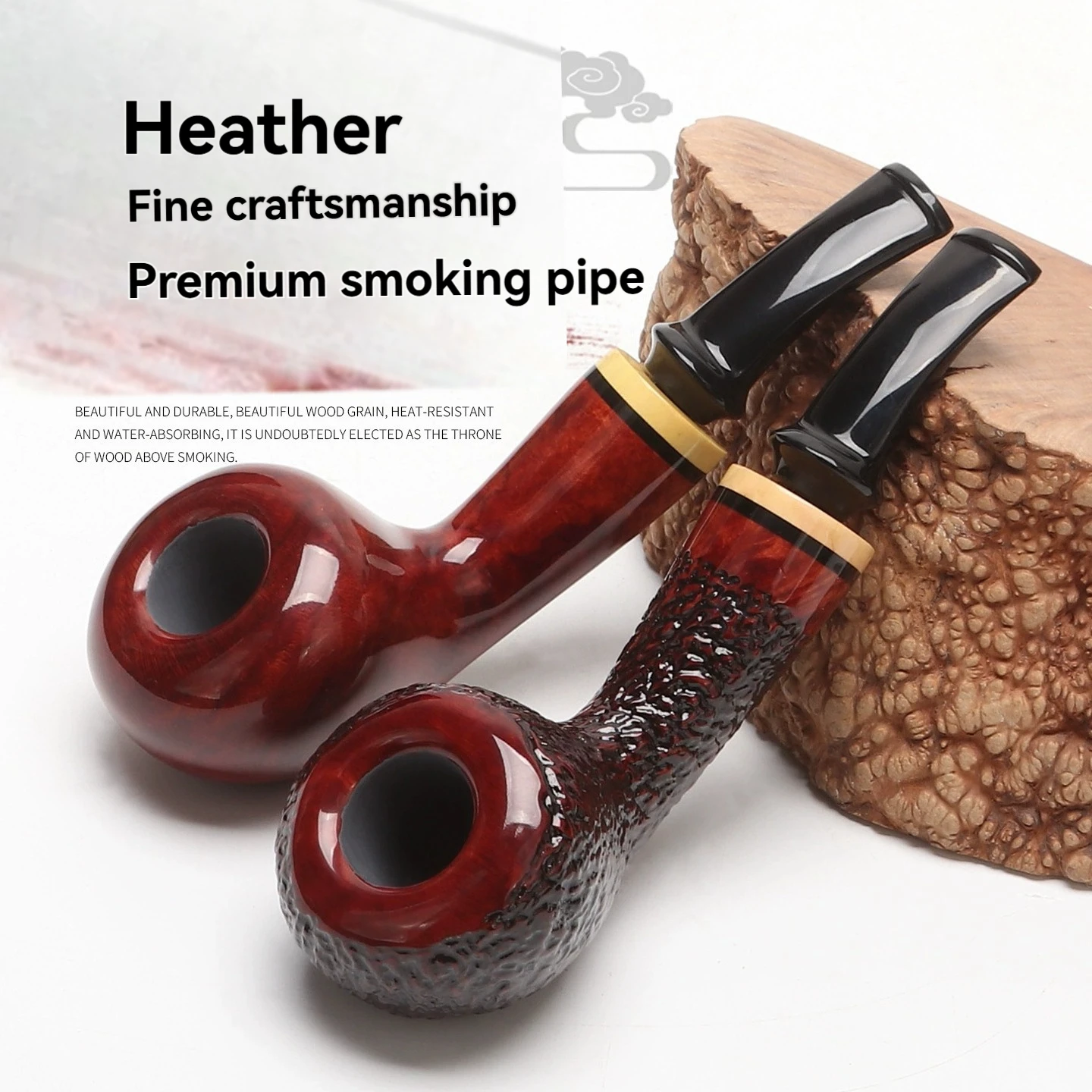 

Курительная трубка из бриарового дерева в форме большого яблока - с фильтром 3 мм, ручной работы, из цельного дерева, для мужчин