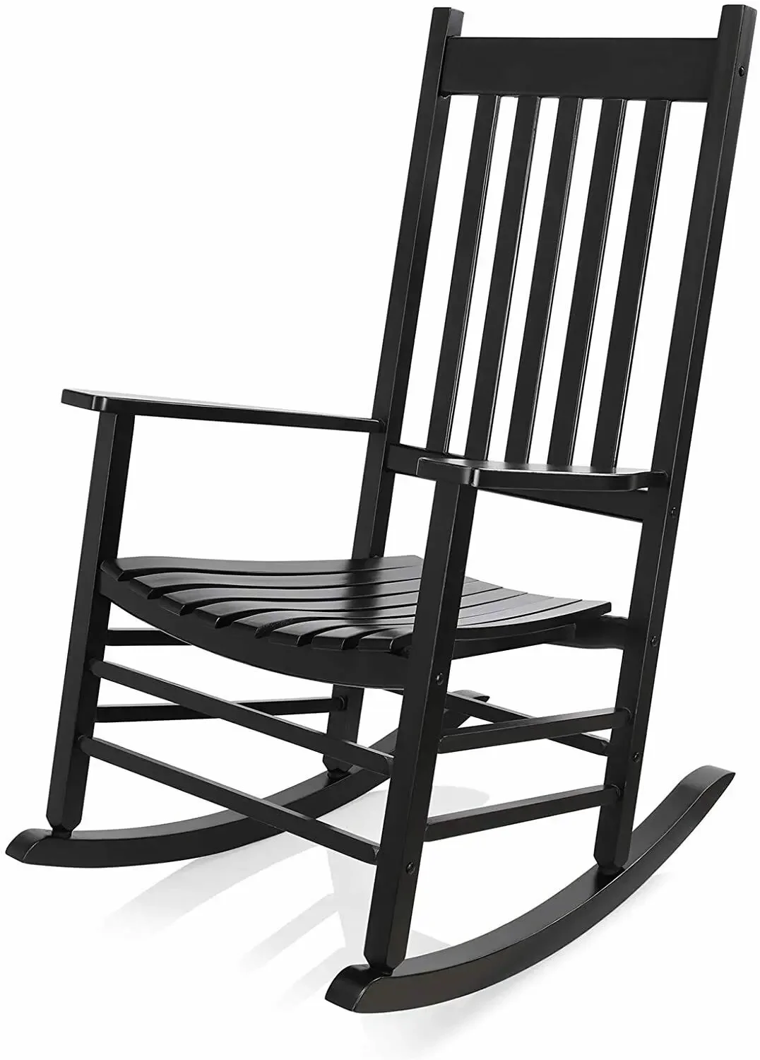 

Homfa Wooden Rocking Chair Large Porch Rocker Furniture for Bedroom Living Room,Garden Chairs,Balcony Chairs Patio Adults Black