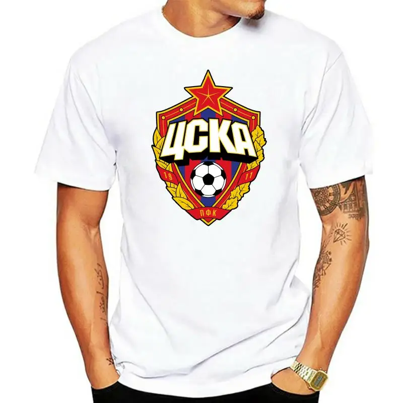 Cotton Men T The central cska shirt New Design T-shirt Top Lycra Moscow Russia LOGO High Quality