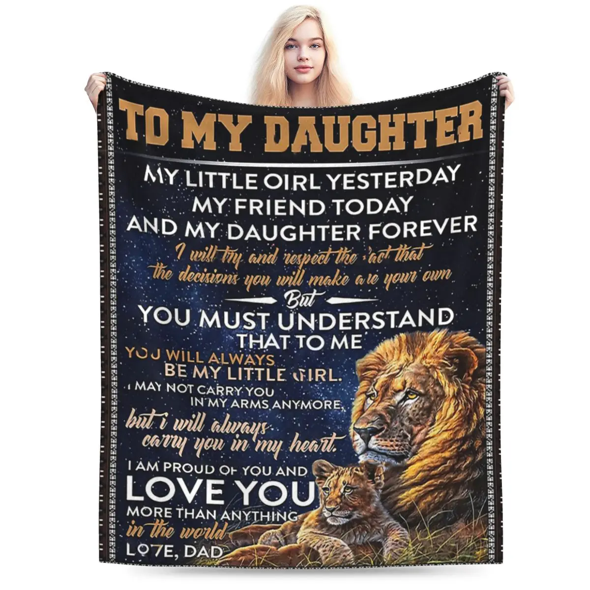 

An Envelope From My Mother To My Daughter 60"x50" Cute blanket Anime decor Thick blanket for Bed Large Throw blanket