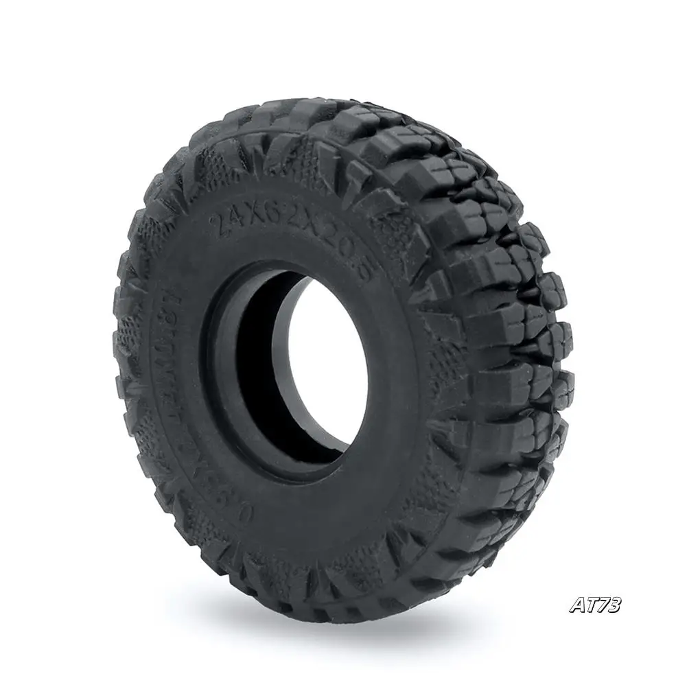 

4PCS 62Mm 1.0Inch Wheel Tires Soft Mud Terrain Rubber Tyres Parts For 1/24 RC Crawler Car Axial SCX24 Bronco Gladiator Parts