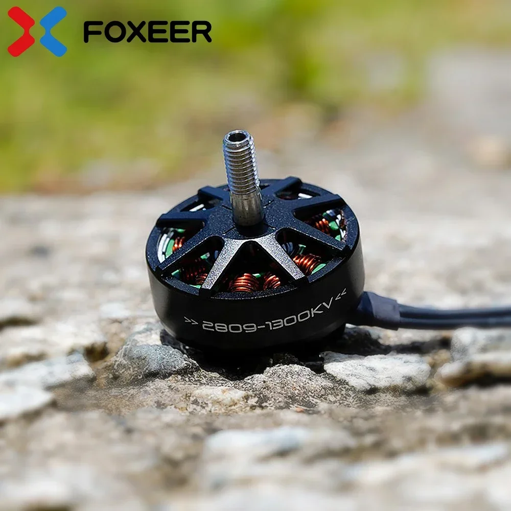 

FOXEER Black Hornet 2809 1300KV бесщеточный двигатель N52H, высококачественный магнит, наслаждайтесь сверхмощностью для 9-дюймового дрона RC FPV