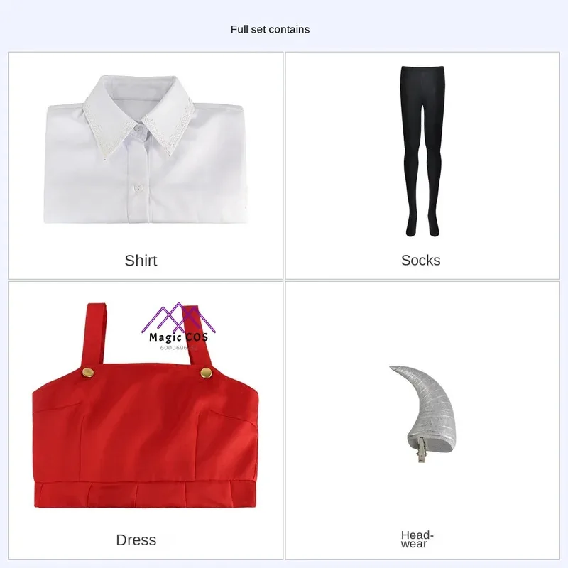 4Eri Anime My Hero Academia Hot Sale Cosplay Costume Dress Uniform Wig Hornsocks Halloween Christmas Photo-Ready Dress Costume