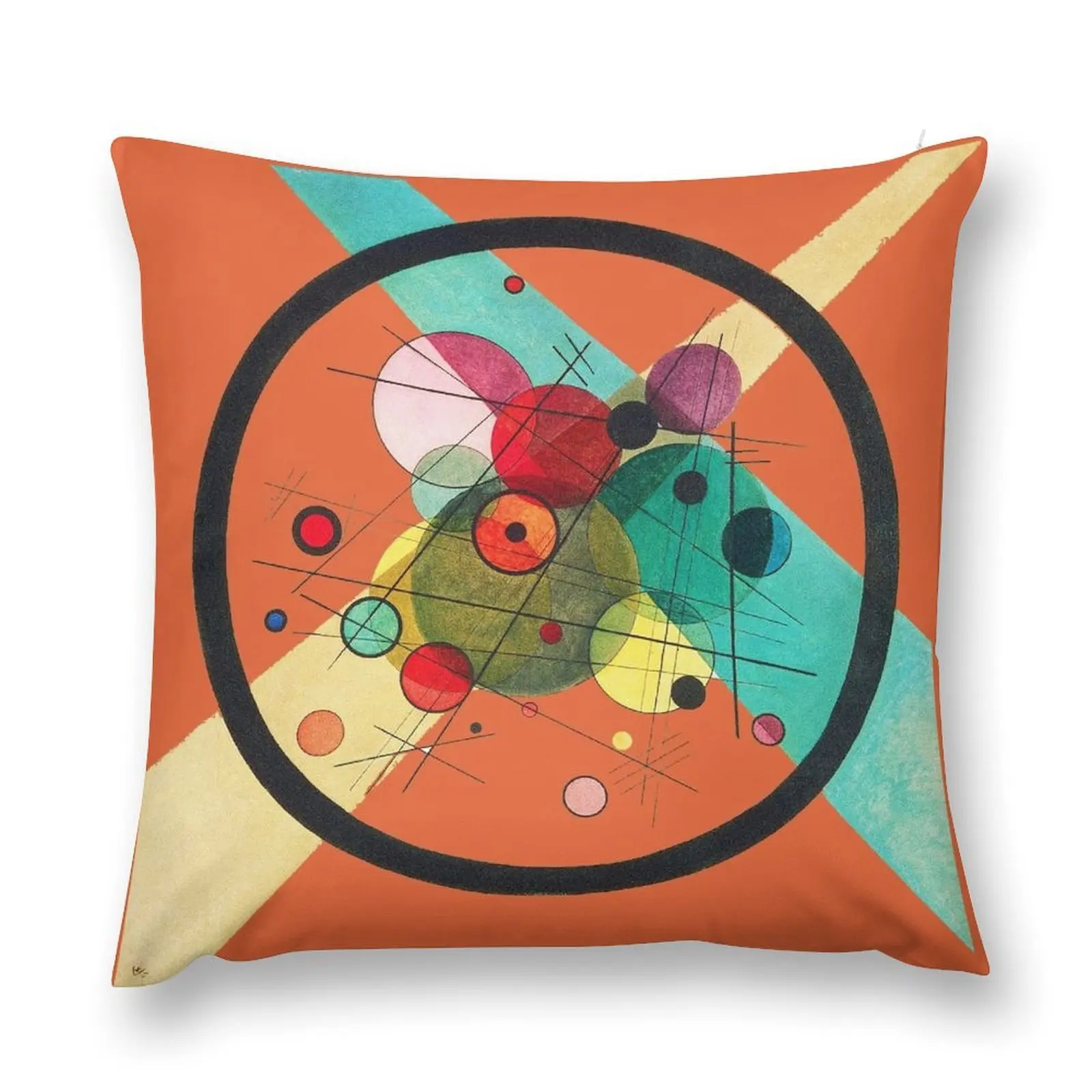 

HD. Circles in a circle, by Wassily Kandinsky Throw Pillow Luxury Pillow Case luxury home accessories pillow