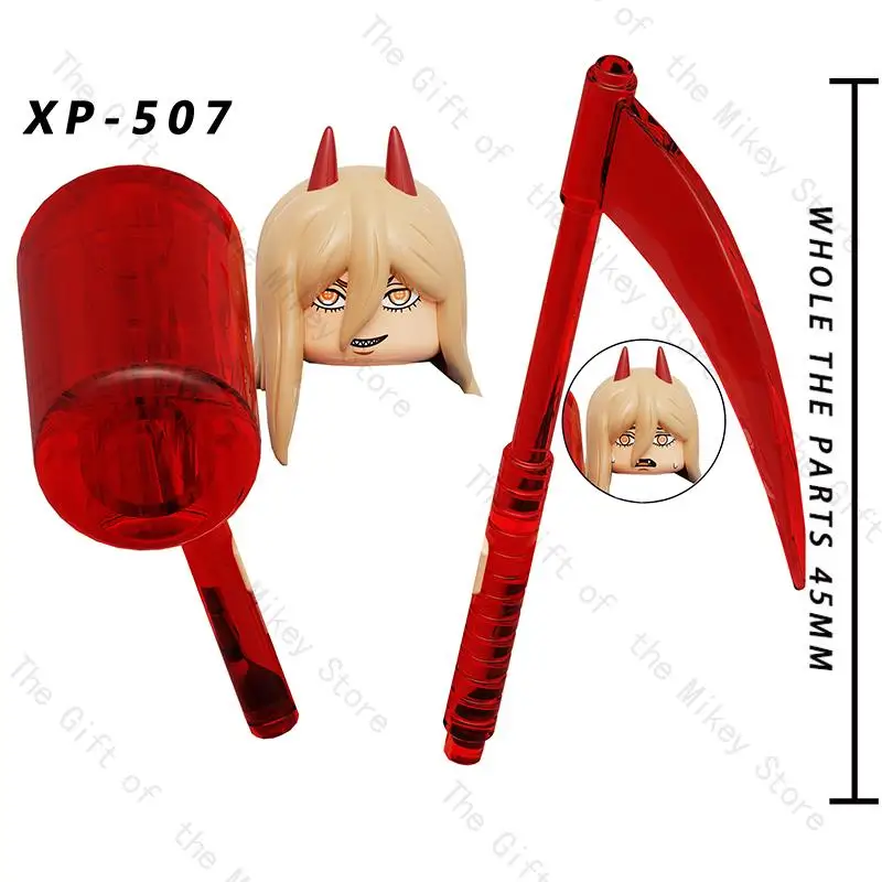 Single Sell KT1067 Chainsaw Man Anime Action Figure Building Blocks Christmas Gift Toys For Children XP506-XP515 WM2524 WM2523