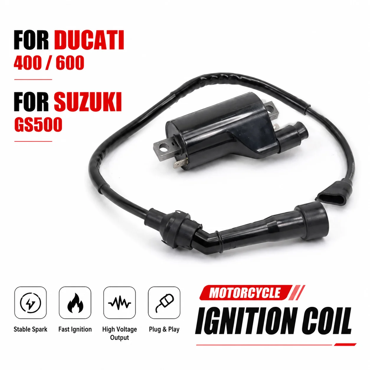 Bobina De Encendido Para Suzuki GS500 GS500S Repuesto De Motocicleta Reemplazo Directo Compatible OE 33410-01D00 Accessories