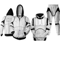 Fantasy Male Imperial Cosplay Stormtrooper Costume Hoodies Pants Outfits 3D Printed Roleplay Halloween Carnival Suit Accessories