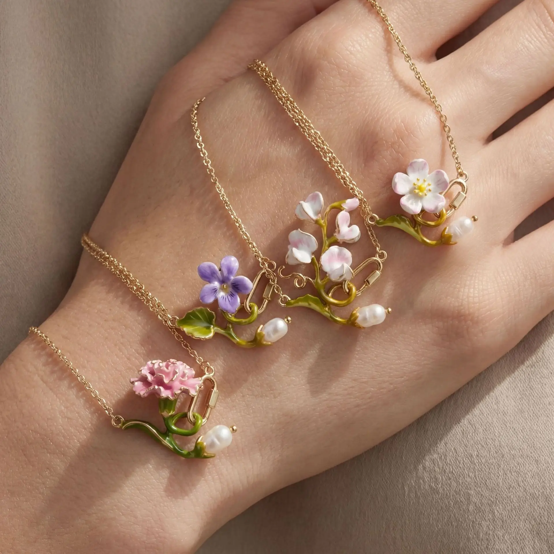 Birth Flower Necklace - Collar con Flor de Nacimiento de
