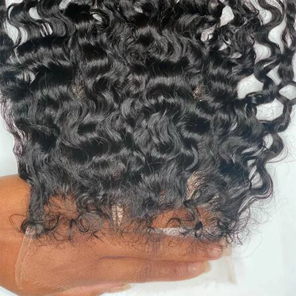 7x7 Real HD Lace Frontal Melt Skins Deep Curly invisible HD Lace Closure Only Wave Kinky Curly Water Wave Human Hair