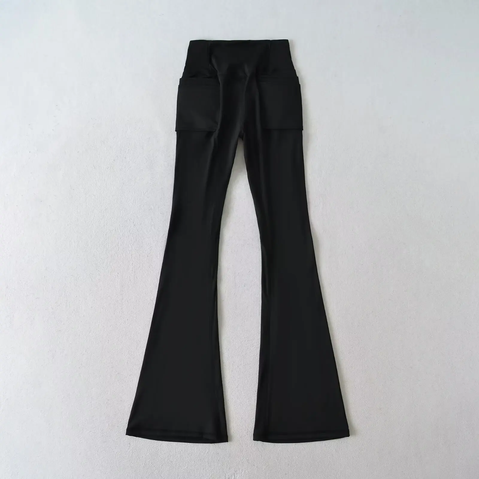 High Waist Casual Pants Women's Tight Fit Yoga Pants Outerwear Spor Butt Enhancing High Waist Loose Elastic ket Detail