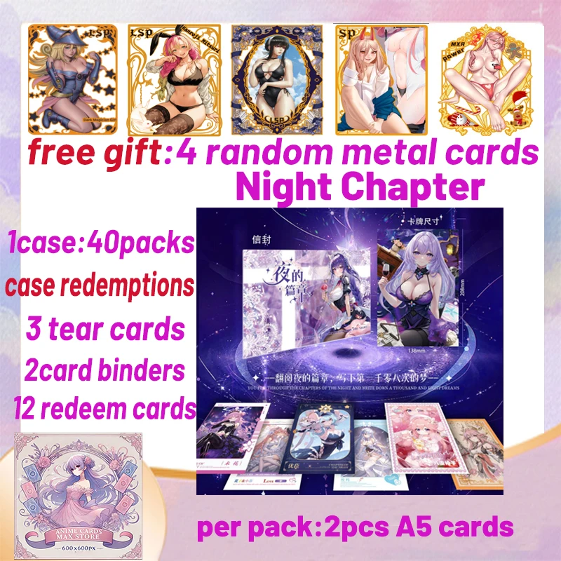 

Wholesale 2024 Newest Chapter Of The Night Waifu A5 Size Collection Card Shinobu Yae Miko Nami Hutao Doujin Toys Gift