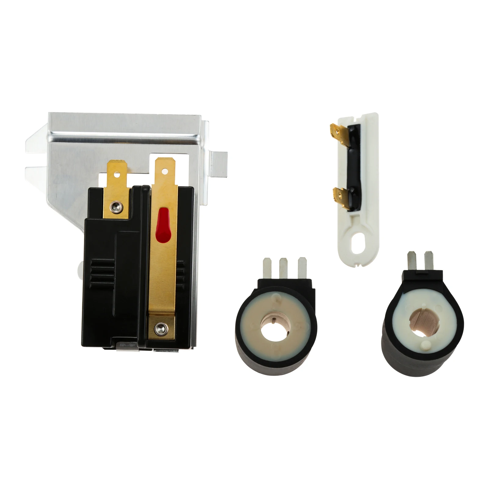 Kit de 3 piezas: Sensor de llama para secadora 338906, Válvula de gas 279834, Bobina solenoide de encendido 3392519, Fusible térmico compatible con Whirlpool Maytag Kenmore