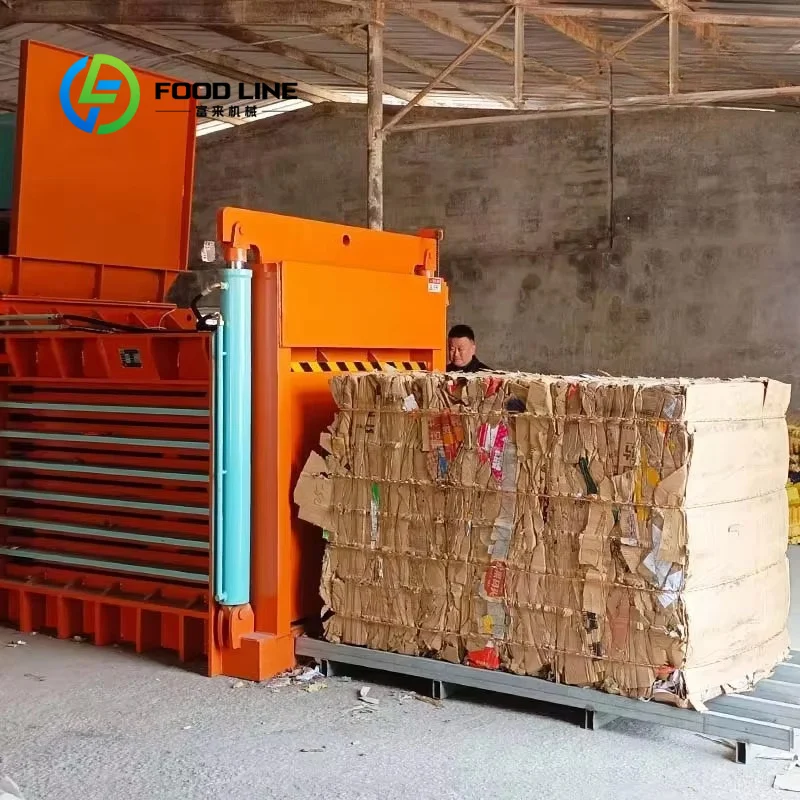 Customize Horizontal Hydraulic Baler PLC Control Cardboard Press for Garbage, Large Volume Waste Material Compacting Machine