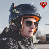 BR 70 Carbon Fiber Motorcycle Helmet 180° Flip Up Helmet DOT ECE Certification Road Cascos ADV Motorcycle Travel for BMW R1200GS