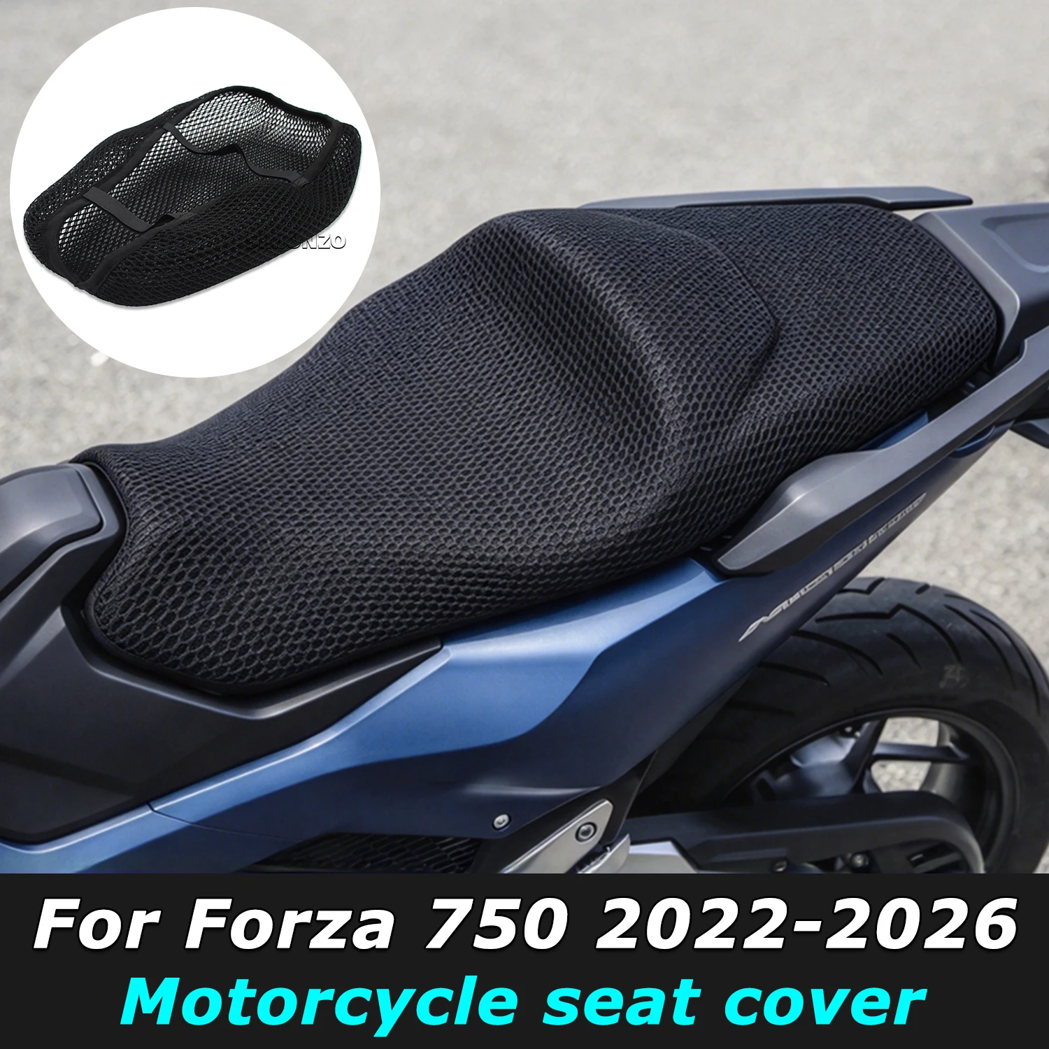 For Forza750 Motorcycle Cushion Seat Cover For FORZA 750 3D Nylon Fabric Saddle Seat Cover For Honda For Forza 750 2022-2026