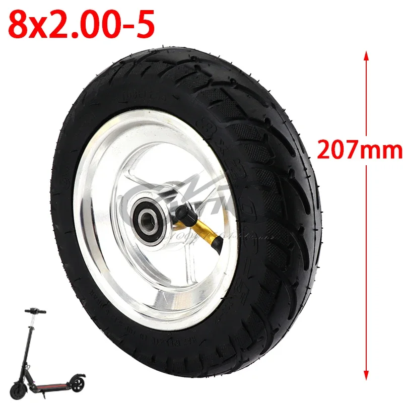 M10/M12 8x2.00-5tubeless Wheel DIY 8*2.00-5 Vacuum With Alloy Hub For KUGOO S1 S3 Electric Adult Scooter