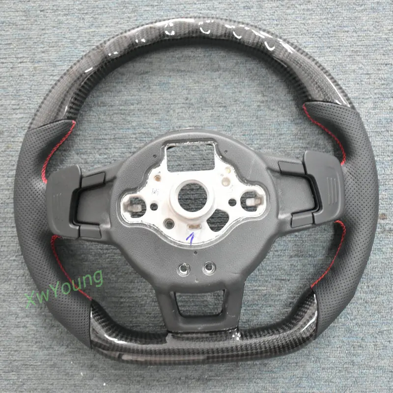 For VW Volkswagen Golf 7 Rline GTI GTS GTD GTE Polo GTI Scirocco Touran T-ROC Tiguan 100% Real Carbon Fiber Steering Wheel