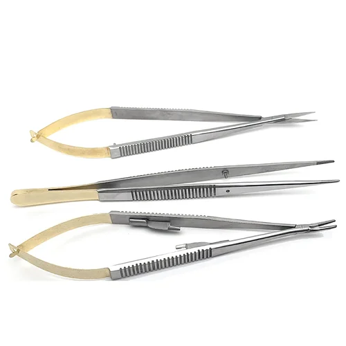 Imagen 2 del producto Kit Dental profesional de 3 uds, porta agujas Castroviejo de 18cm, tijeras quirúrgicas, pinzas para implantes de ortodoncia