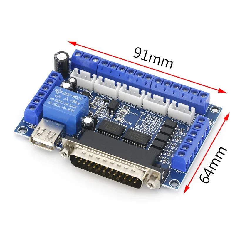 MACH3 Interface Board CNC 5 Axis With Optocoupler Adapter Stepper Motor Driver + USB cable