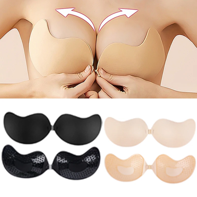 Invisible Strong Adhesive Silicone Bra Push-up Breast Pad Cover One Piece Seamless Ultra-thin Gathered Chest Patch Underwear