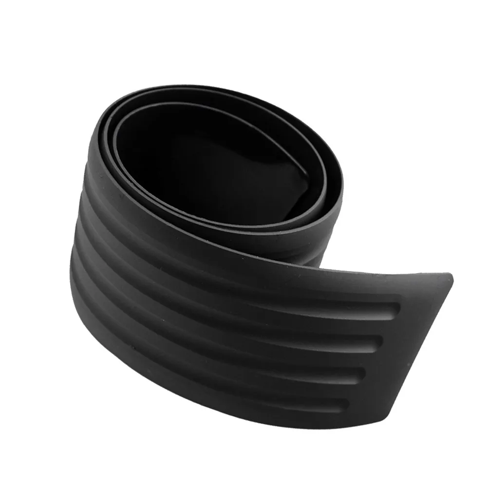 90Cm Anti Collision Tape Rear Bumper Protector Groove Design No-Drill Installation Anti Friction Rubber Strip Vehicle Protect