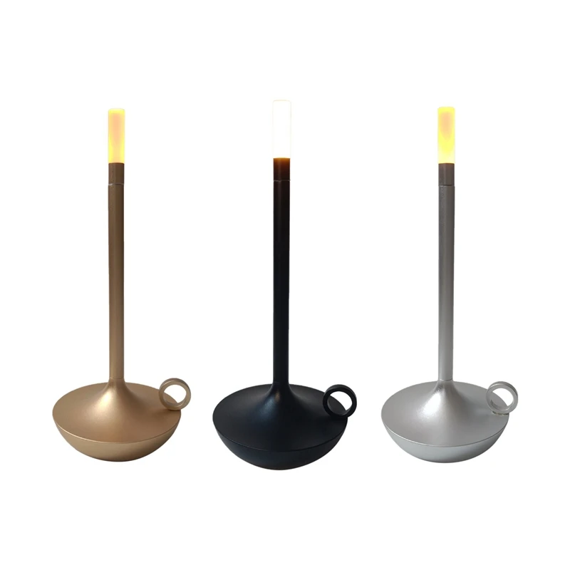 Candeeiro de mesa recarregável do diodo emissor de luz 1800Mah para a luz preta da decoração do restaurante do quarto