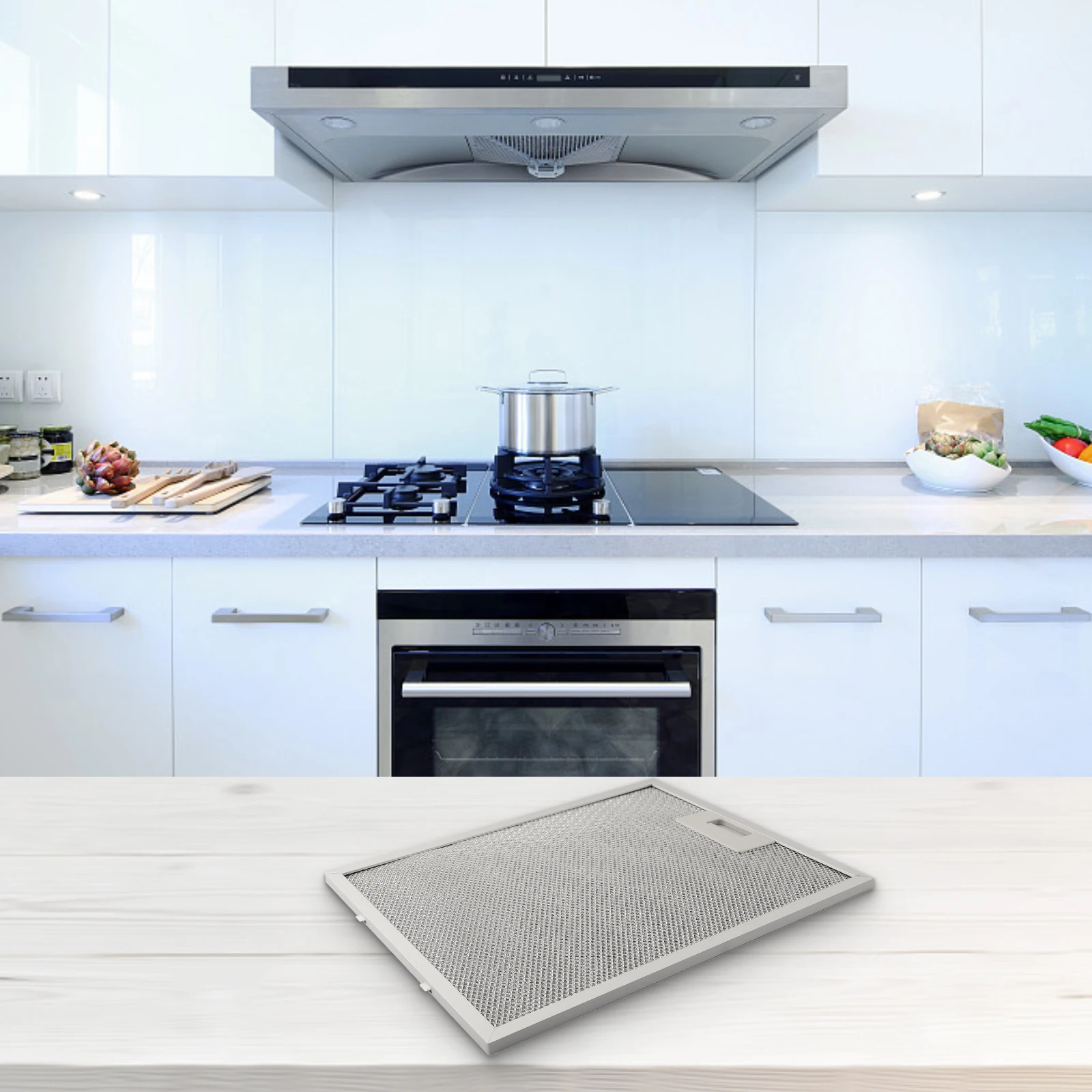 

The Choice for Kitchen Ventilation Needs High Efficiency Metal Mesh Filters that Promote Clean Air Flow During Cooking