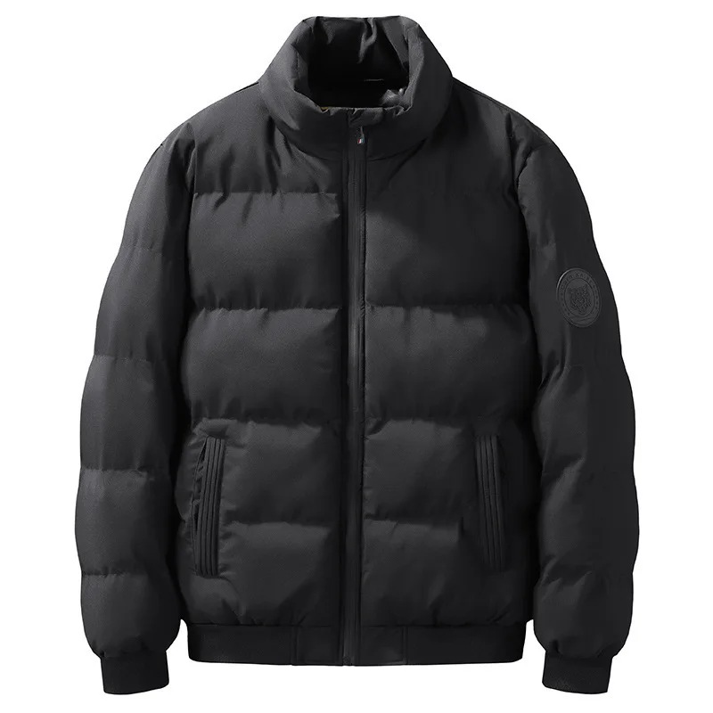 Man Down Coat Winter Fashion Simple Solid Color Stand Collar Male Jacket Windproof Long Sleeve Loose Versatile Men Outerwear