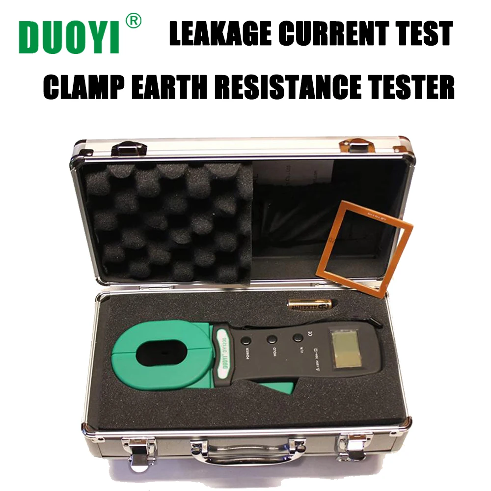 DUOYI DY1200 Digital Ground Clamp Earth Resistance Tester Meter 32mm 0.01 to 1000 ohm Leakage Current Test Meter 45-65HZ