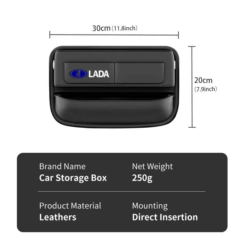 Car Seat Gap Storage Box Leather Crevice Side Pocket Wallet For Lada Vesta Niva Samara Kalina Largus Priora Xray Granta