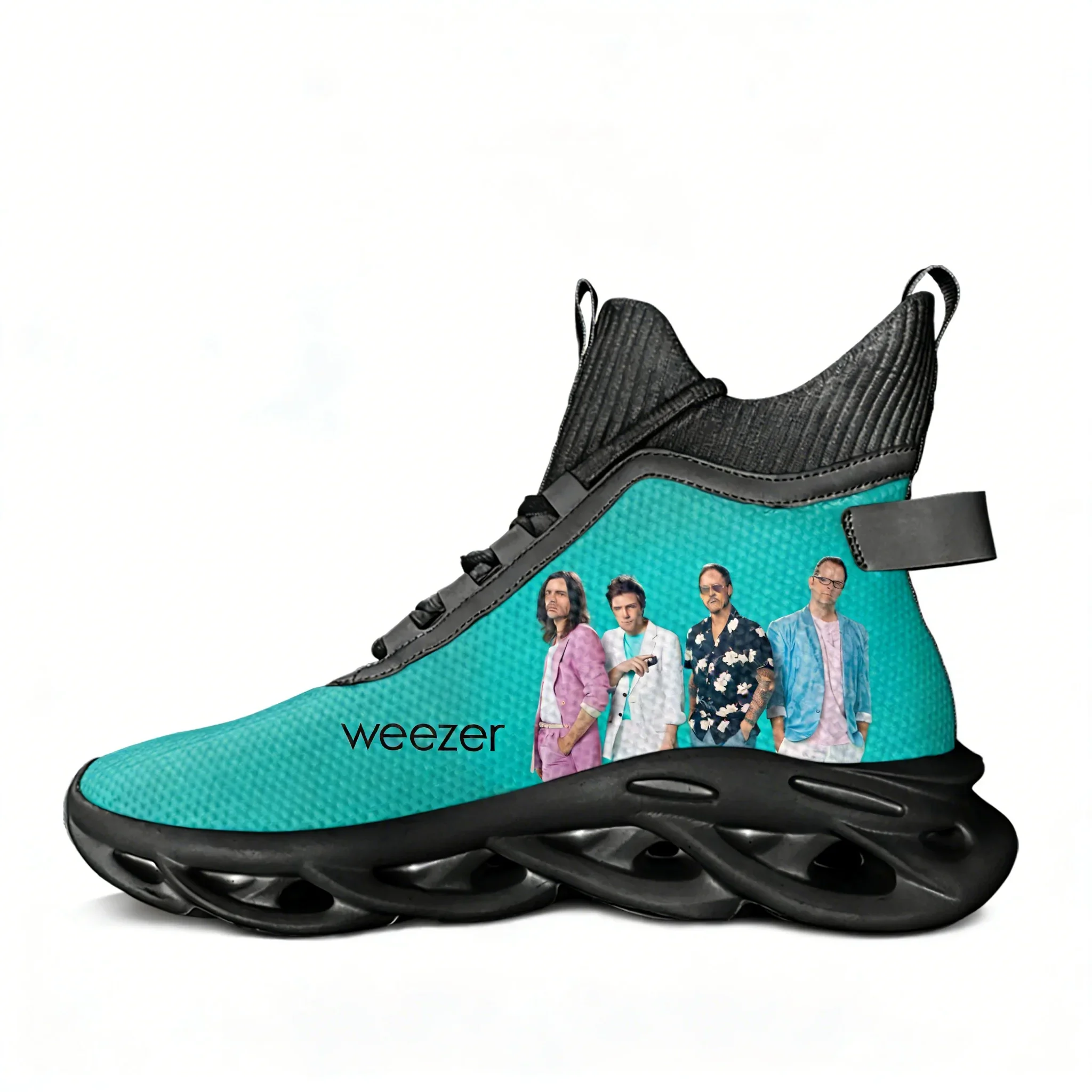 

Кроссовки Weezer Pop Rock Band High Top Flats для мужчин и женщин, спортивные, для бега, повседневные, для путешествий, на шнуровке, индивидуальный дизайн