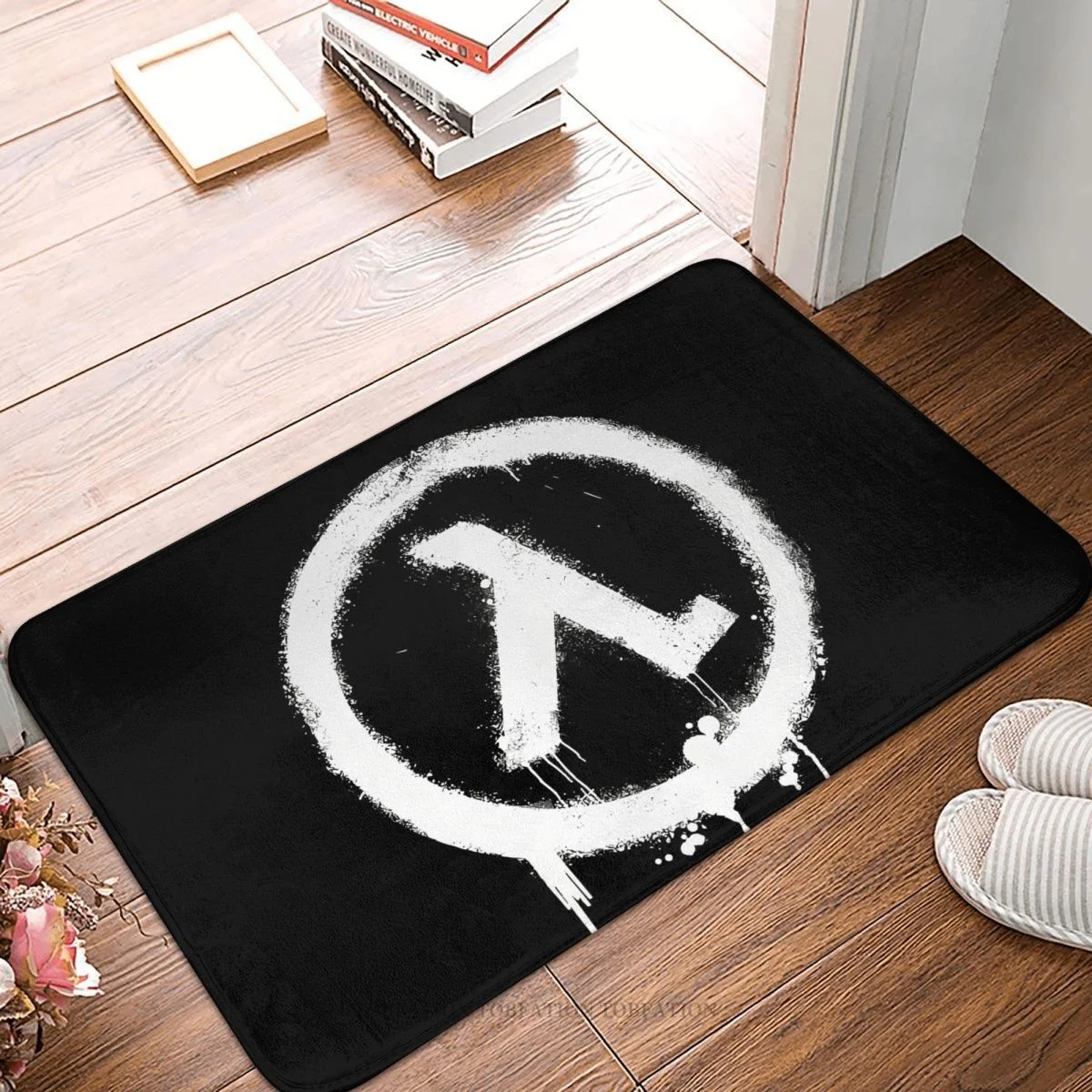 Half Life Kitchen Non-Slip Carpet Rise Shine Flannel Mat Entrance Door Doormat Home Decor Rug