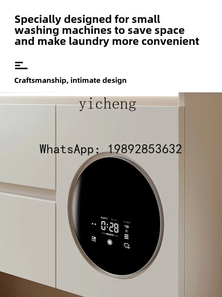 XX  washing and drying integrated bathroom cabinet with small washing machine, hand washing and face  ceramic basin