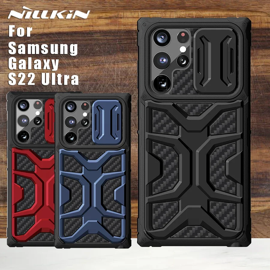 

Чехол Nillkin для Samsung Galaxy S22 S23 Ultra 5g CamShield Adventurer, защита объектива камеры, задняя крышка для телефона, чехол для s22 ultra