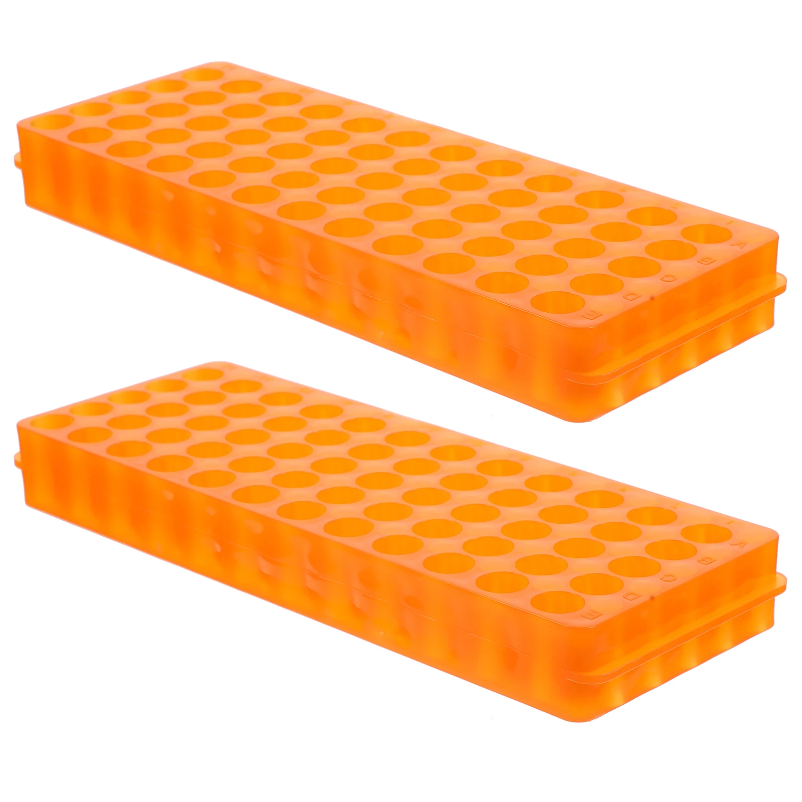 

2pcs Tube Rack 0.5ml-2ml Tubes Double-sided 60 Holes Lab Test Tube Holder Lightweight Storage Organizer