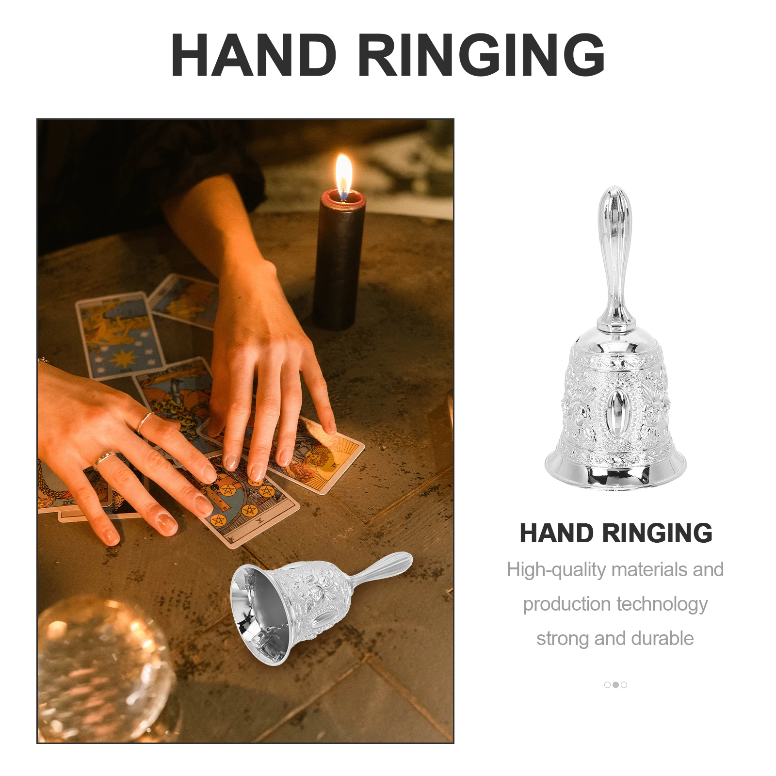 

Small Zinc Alloy School Bell Decorative Ornament Festival Home Restaurant Party Decoration Craft Zinc Alloy Bell