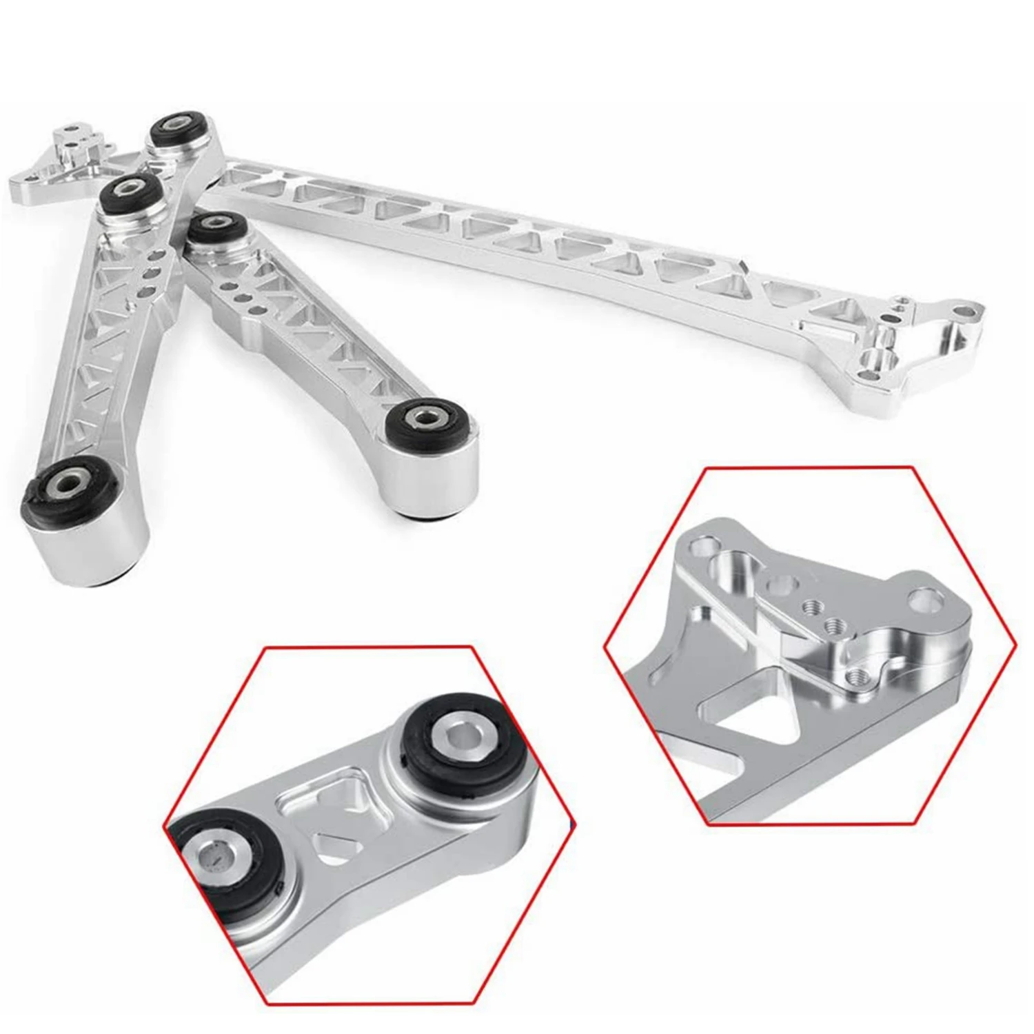 ​Hot sale Chassis Parts Billet Rear Lower Control Arms + Subframe Brace for Honda Civic EG 92-95 or 1994-2001 Acura Integra