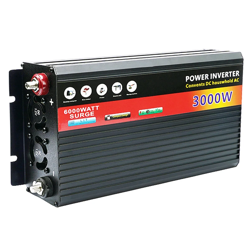 EAFC 2000W 3000W Universal Car Power Inverter DC 12V to AC 220V 