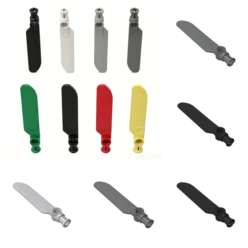 100Pcs 99012 Technic Rotor Bricks Blade Small With Axle Parts And Pin Connector End Compatible MOC Building Block Model