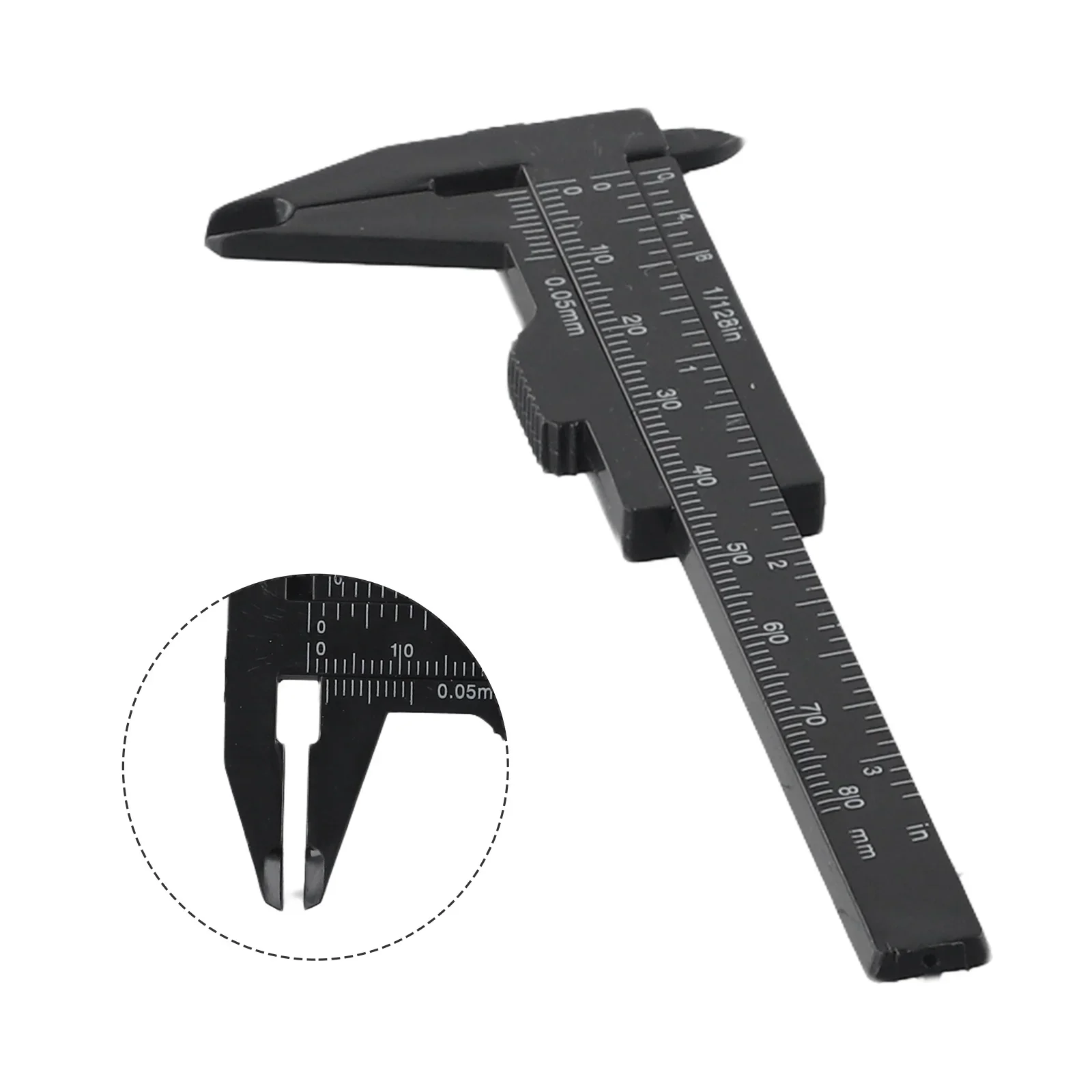 80mm Sliding Vernier Calipers Mini Plastic Gauge Measure Tool Double Scale Ruler Micrometer Hand Tool For School Children Supply