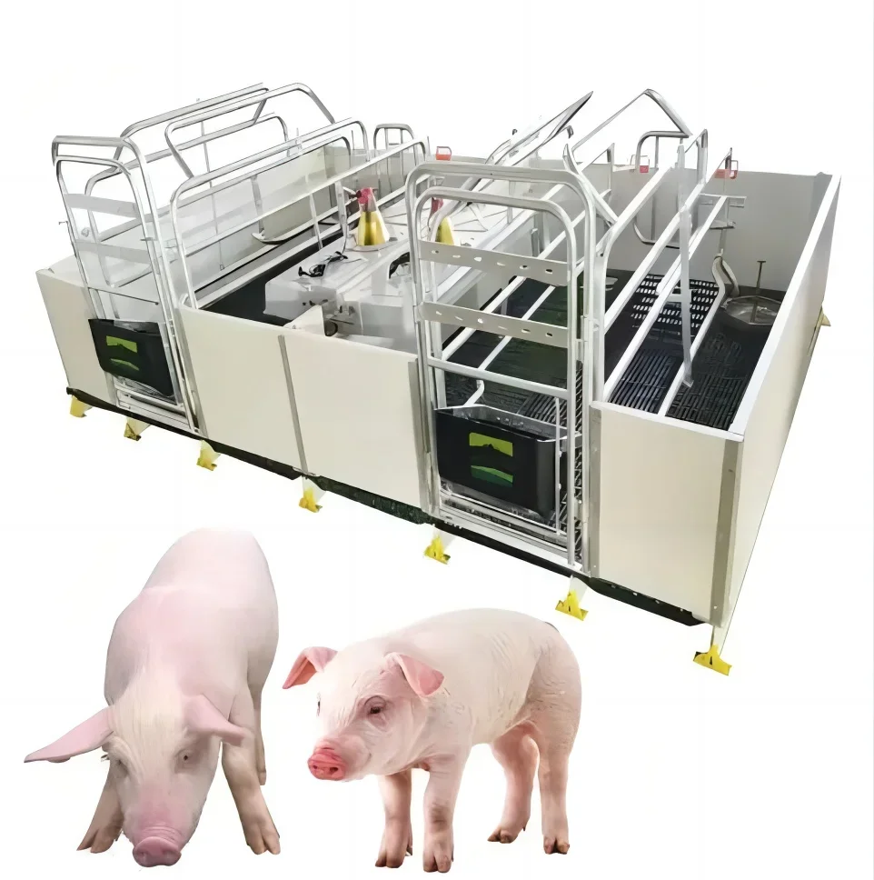 Cast Iron Pig Breeding Pen Equipment Farm Fencing Stall for Sow Farrowing Made of Steel Plastic and PP