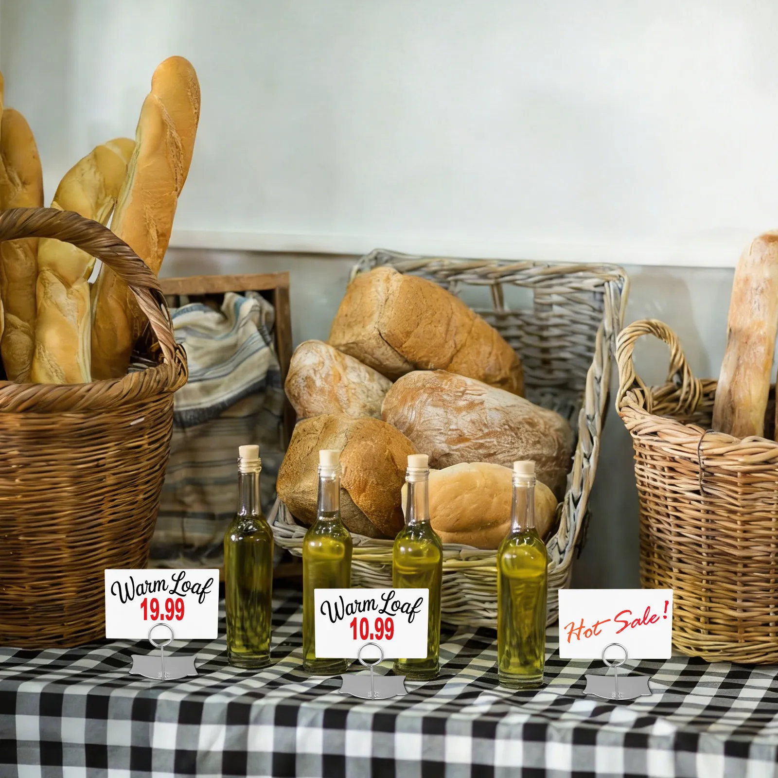 

Набор из 5 металлических держателей ценников для супермаркетов, зажимы для этикеток, рекламные клипсы для демонстрации товаров, многоразовые