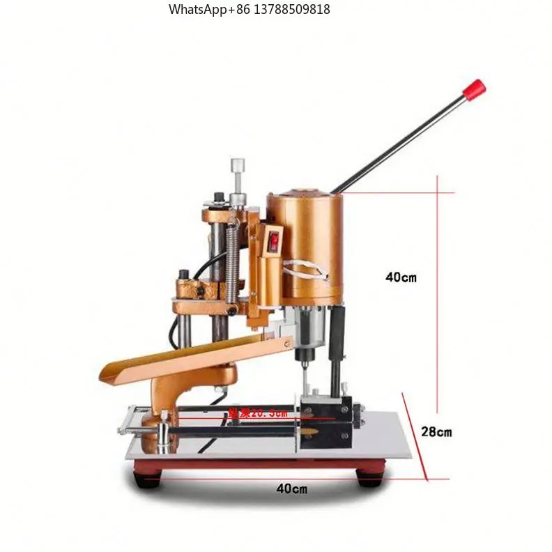 Desktop Electric Paper Hole Punch Machine, Manual Card Drilling Equipment for Office Stationery and Bookbinding Applications
