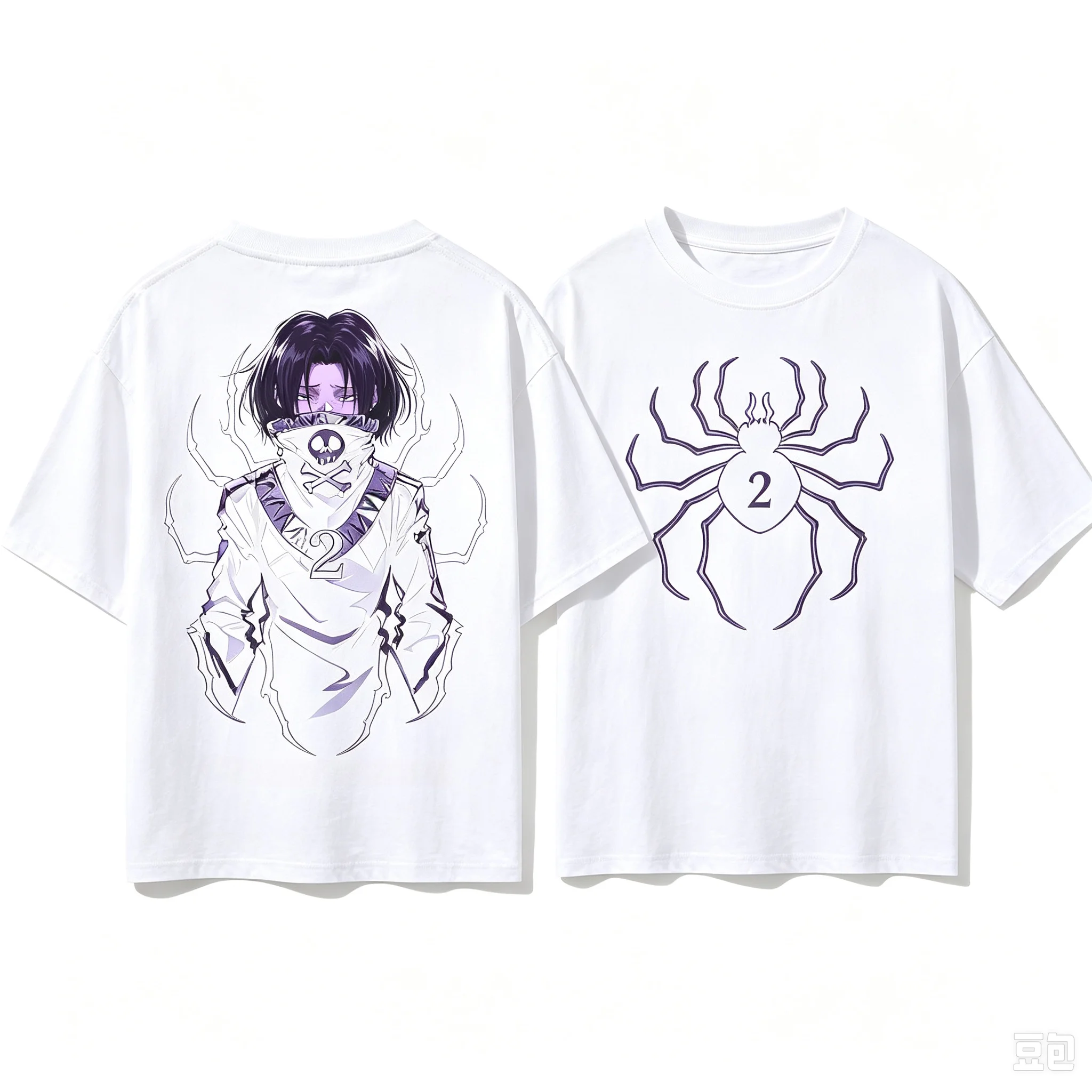 Hunter X Hunter Feitan Phantom Troupe Print T‑Shirt Anime Harajuku Streetwear Unisex Oversized Short Sleeve Fan Gift Tee Tops