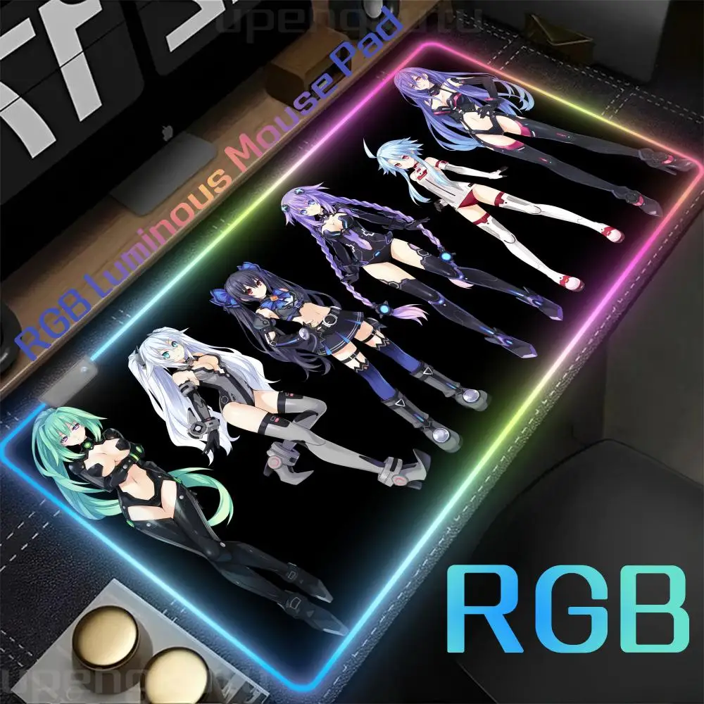 

900x400 XXL Hentai Mouse Pad RGB Esports Popular N_nitengo_JigenS Non-Slip Rubber Edge New products locking mouse mat
