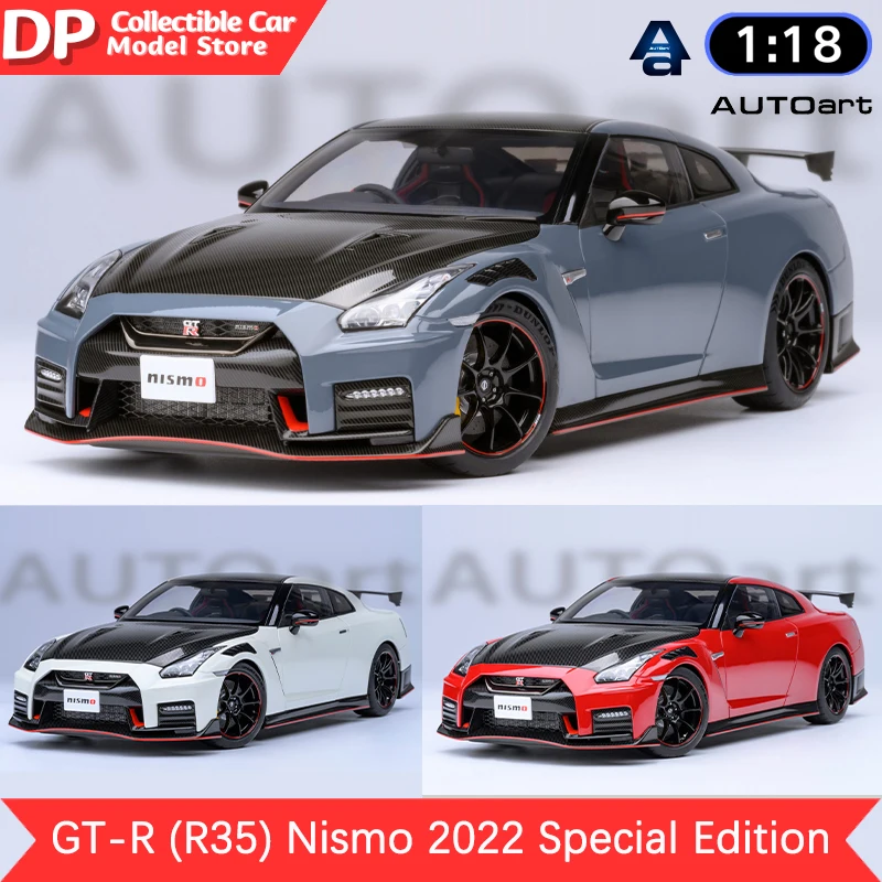 AUTOart 1:18 Nissan GT-R (R35) Nismo 2022 Special Edition Alloy Car Model Collectible Car Model Metal Diecast 5-Pcs Models