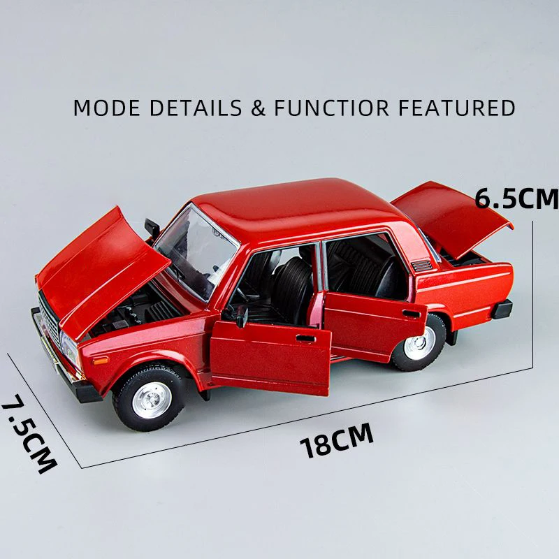 1:24 Rusland Lada 2105 Legering Automodel Geluid En Licht Terugtrekken Kinderspeelgoed Verzamelobjecten Verjaardagscadeau