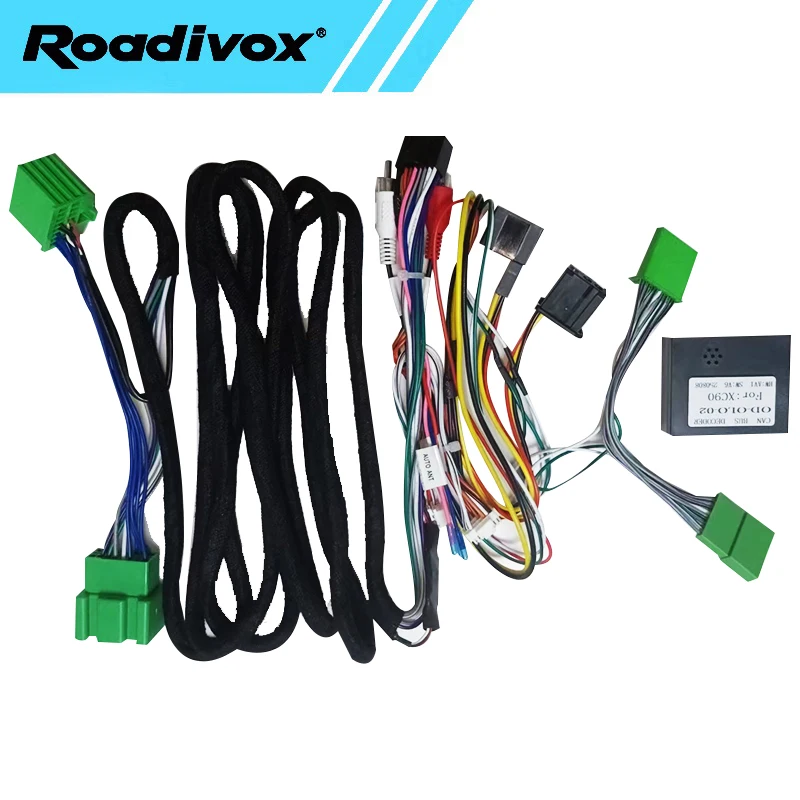 16pin Car Wiring Harness Adapter Canbus Box Decoder For 2004-2013 Volvo XC90 high Android Radio Plug Power Cable